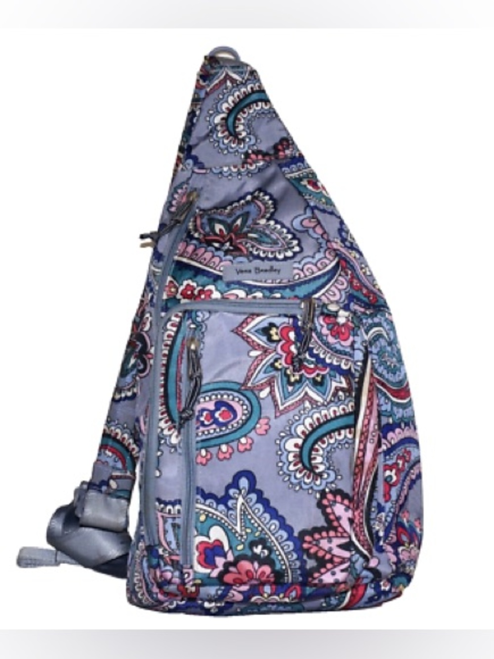 Vera Bradley Lavender Paisley Sling Bag with Multicolor Accents